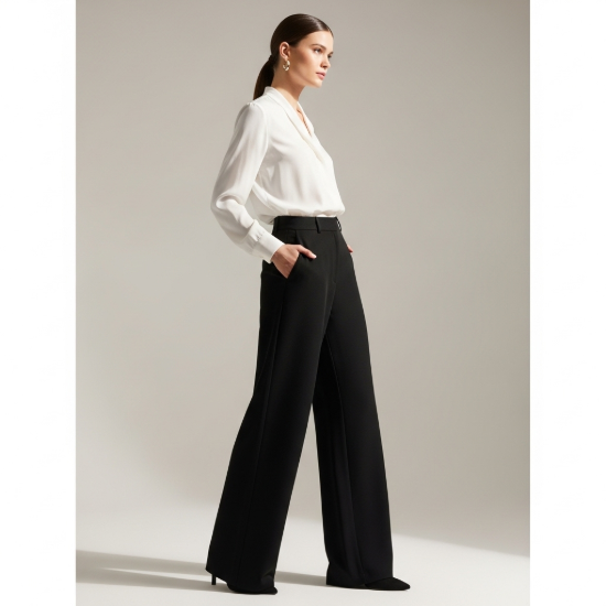 Mia Yüksek Bel Detaylı Palazzo Pantolon resmi