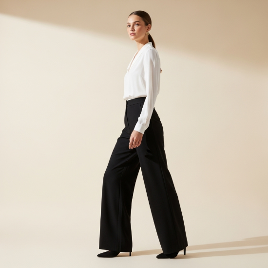 Mia Yüksek Bel Detaylı Palazzo Pantolon resmi