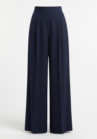 Kadın Yüksek Bel Wide Leg Pantolon resmi