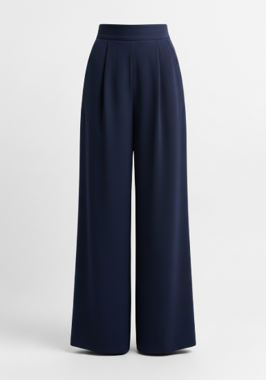 Kadın Yüksek Bel Wide Leg Pantolon resmi