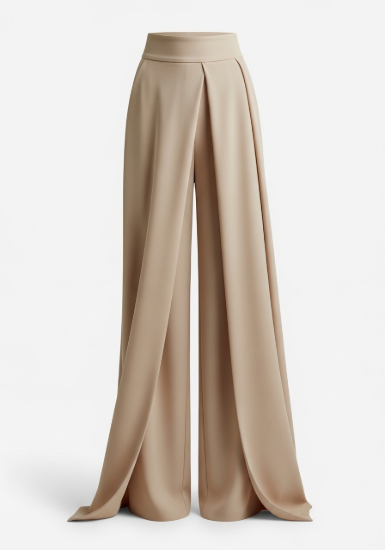 Kadın Yüksek Bel Wide Leg Pantolon resmi