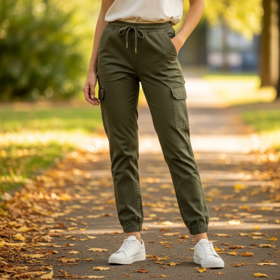 Terra Kargo Cep Detaylı Pamuklu Jogger Pantolon resmi