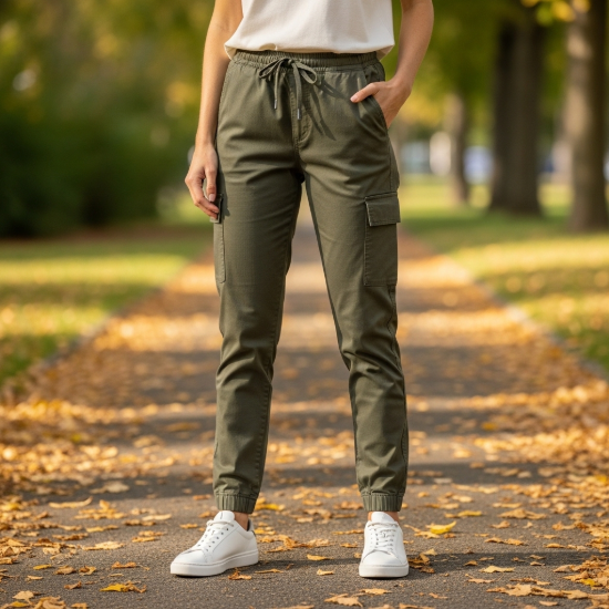 Terra Kargo Cep Detaylı Pamuklu Jogger Pantolon resmi