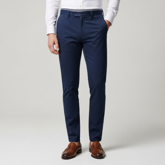 Atlas Slim-Fit Esnek Pamuklu Chino Pantolon resmi