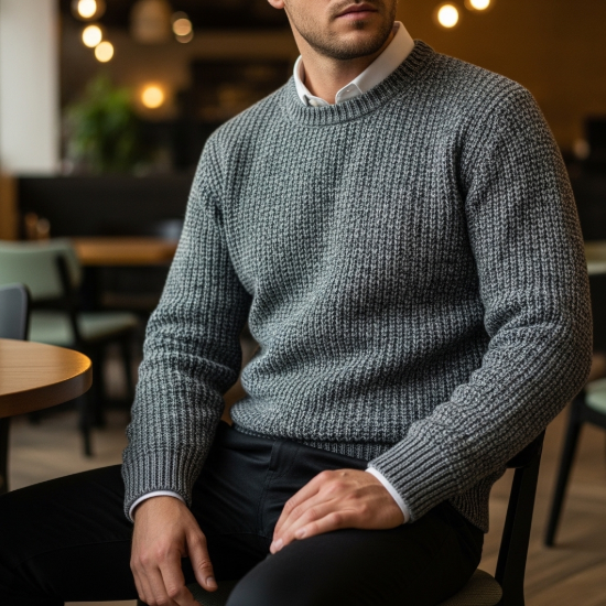 Urban Loft Selanik Örme Pamuklu Kazak resmi