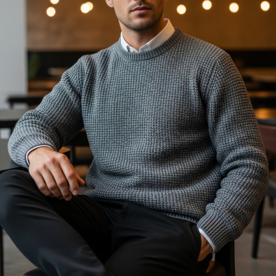 Urban Loft Selanik Örme Pamuklu Kazak resmi